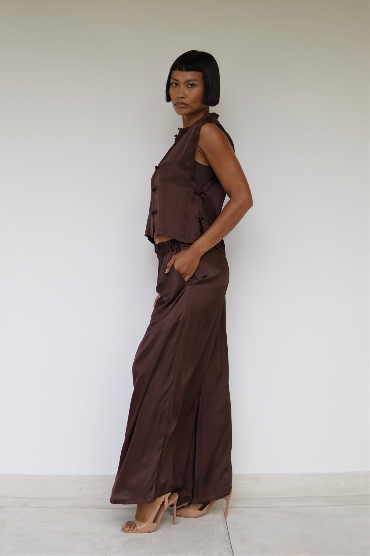 Ting Pants – Lyocell Silk – Earth Cacao