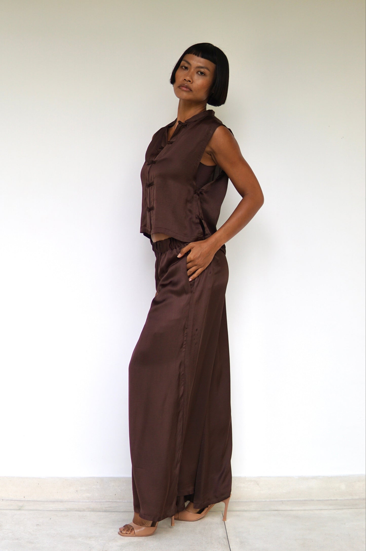 Ting Pants – Lyocell Silk – Earth Cacao