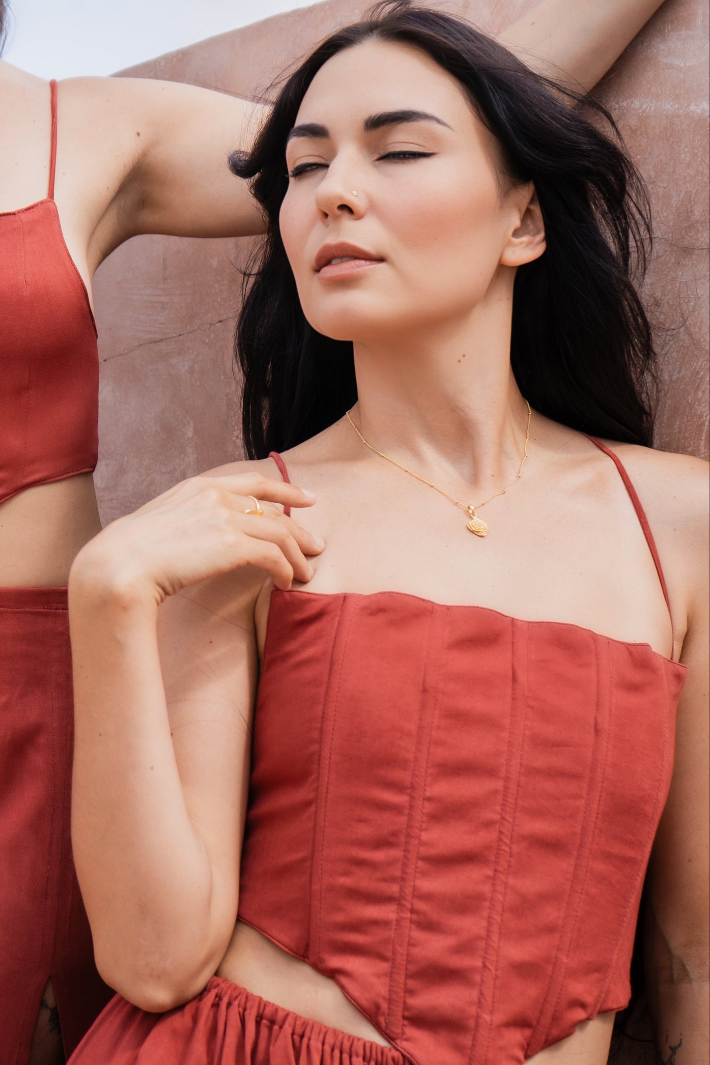 Rose of Magdalena Necklace - 18K Gold Plated Sterling Silver