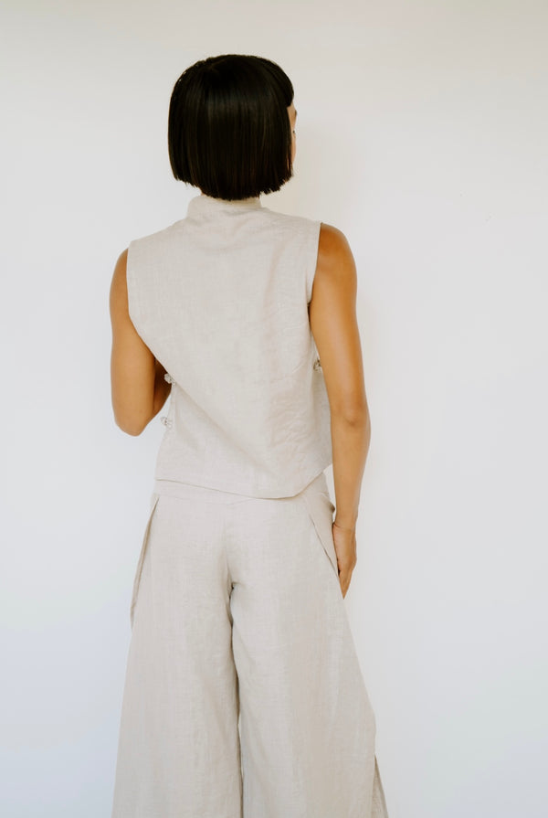 Lin Vest – Linen – Natural Linen