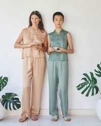 Lin Pant - Silk Tencel - Sage Tiyara Soul Wear