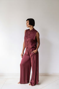 Lin Vest in Autumn Plum