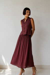 Lin Skirt in Autumn Plum