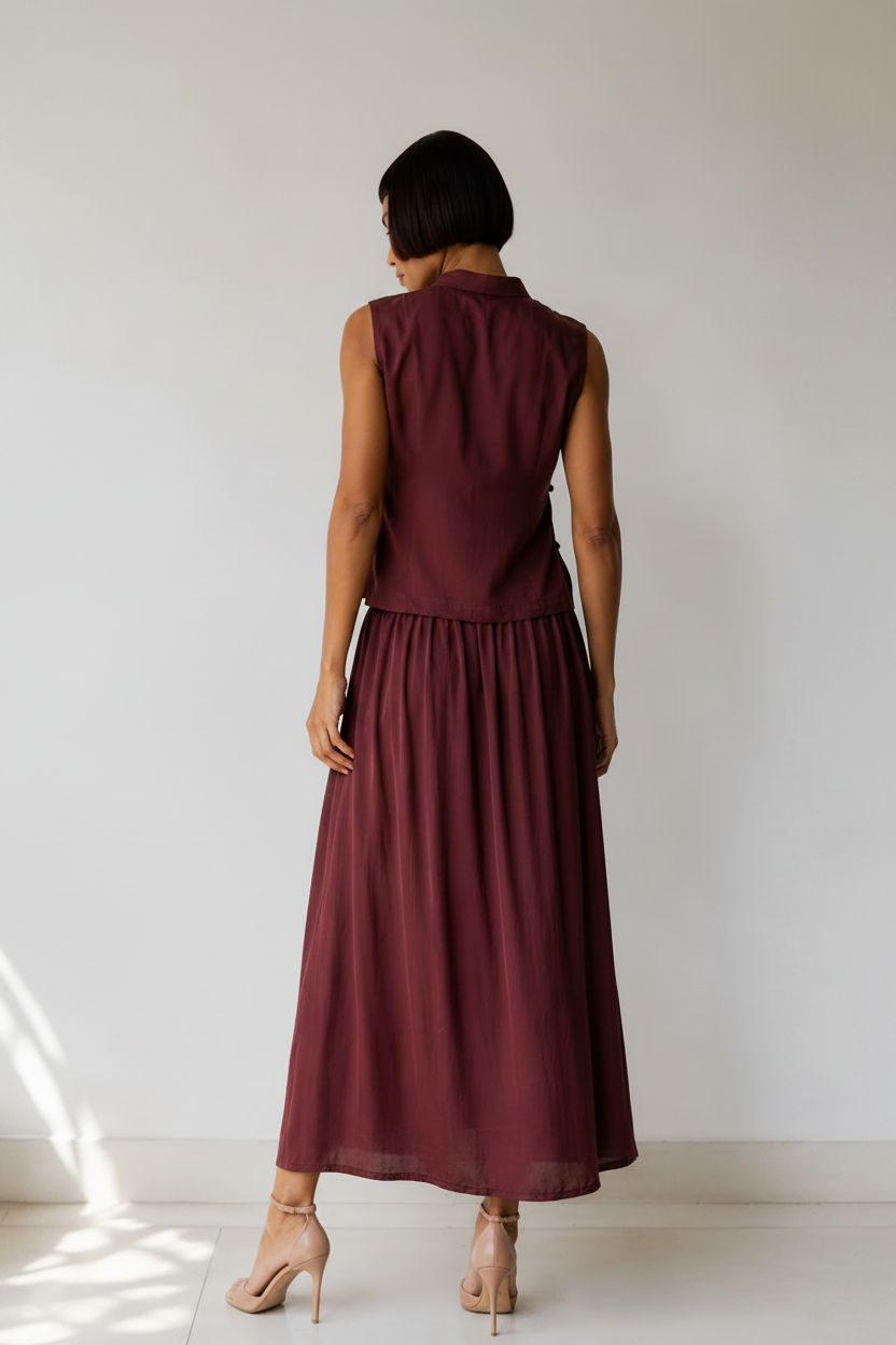 Lin Skirt in Autumn Plum
