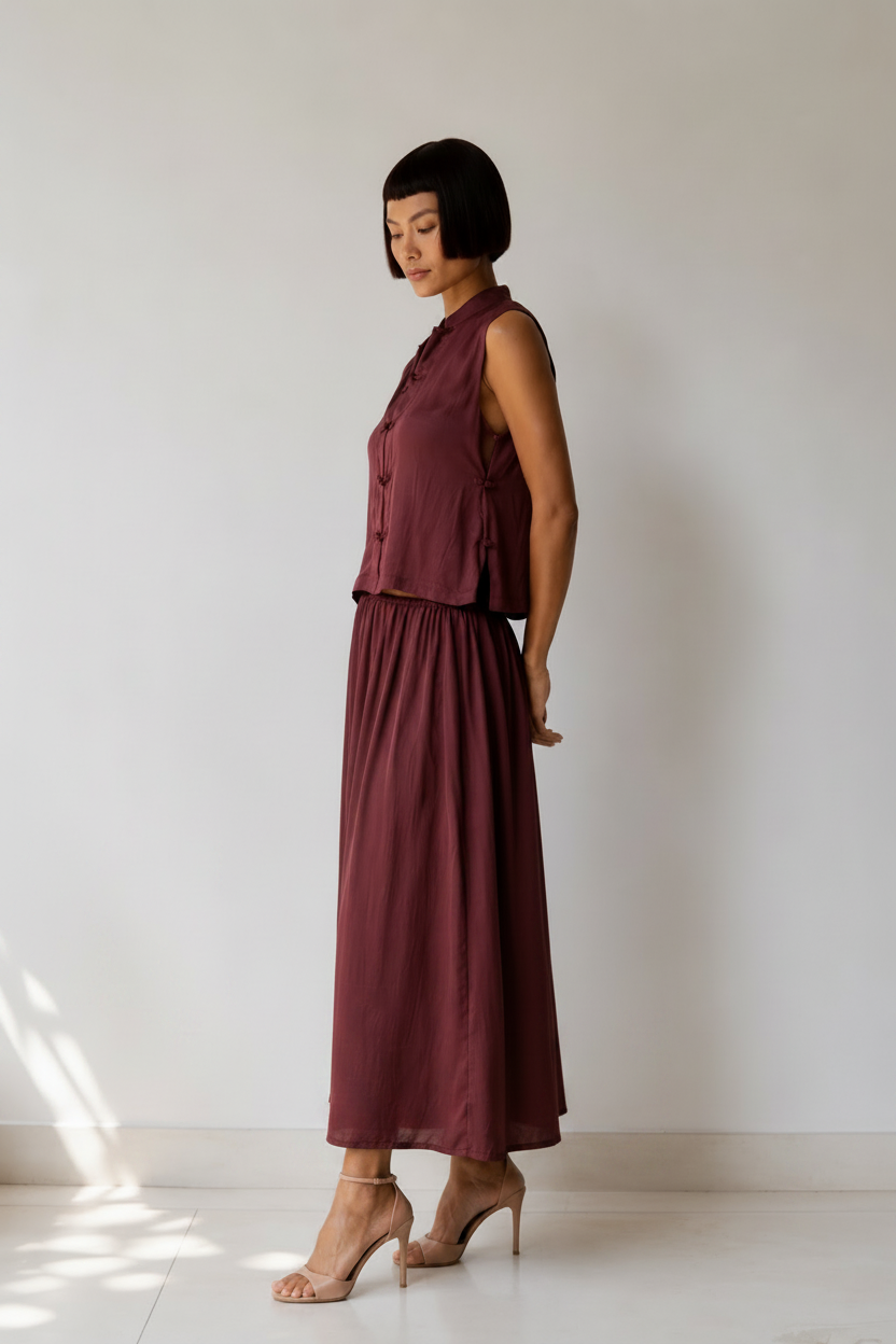 Lin Skirt in Autumn Plum