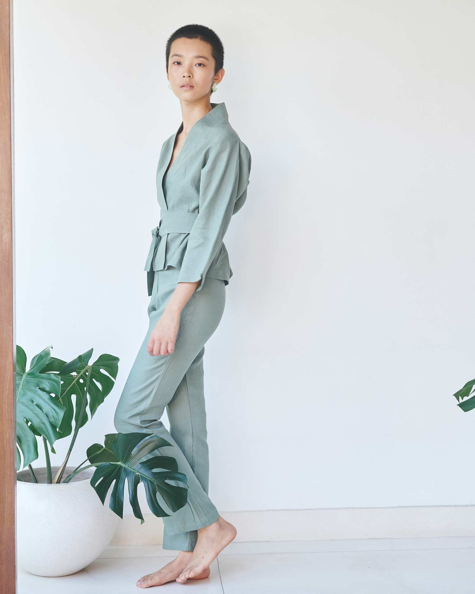 Mai Pant - Linen - Sage Tiyara Soul Wear