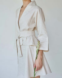 Mai Skirt, Linen, Pearl, view 2