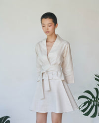 Mai Skirt, Linen, Pearl