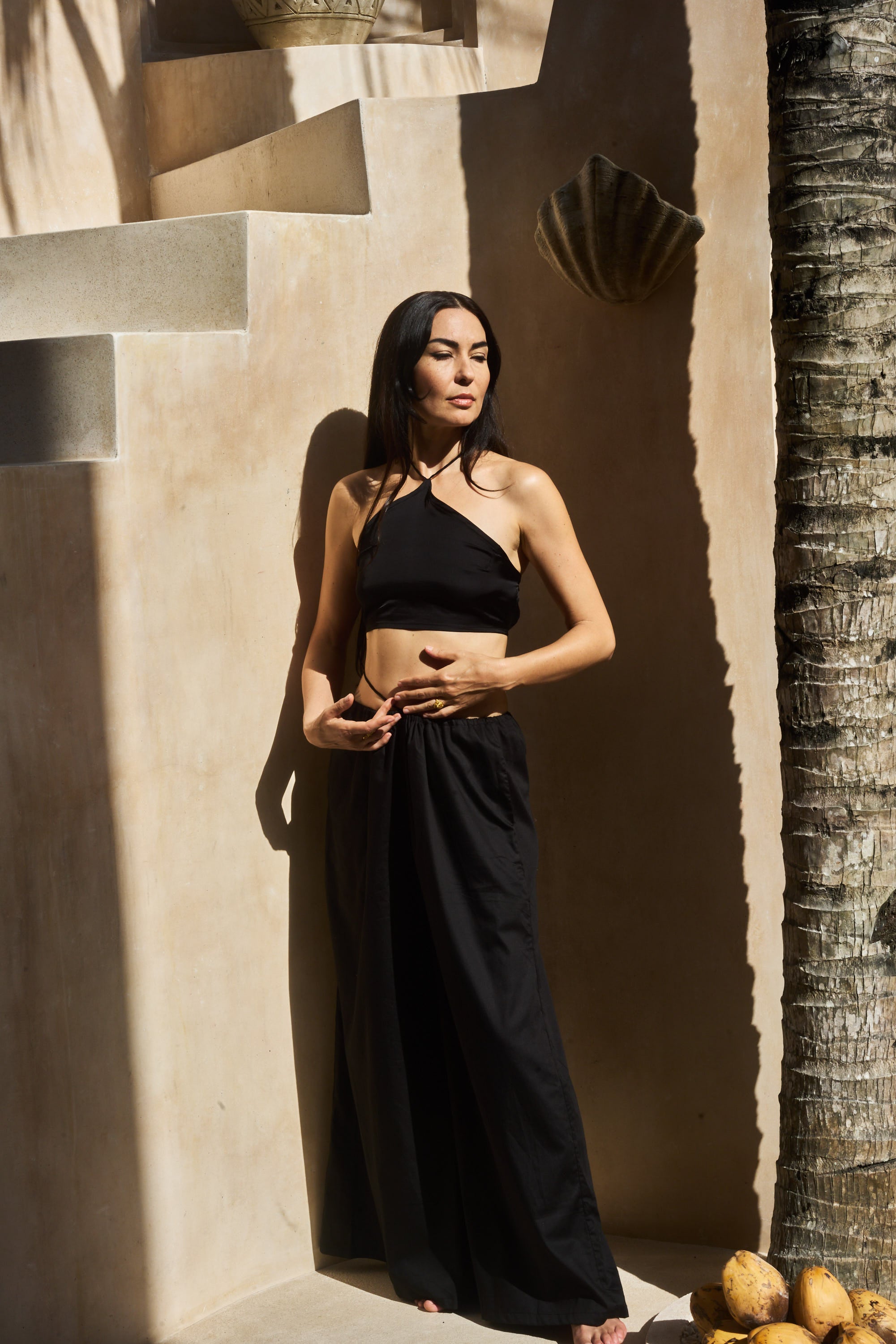 Seraphina Top - Plant Silk - Black Onyx