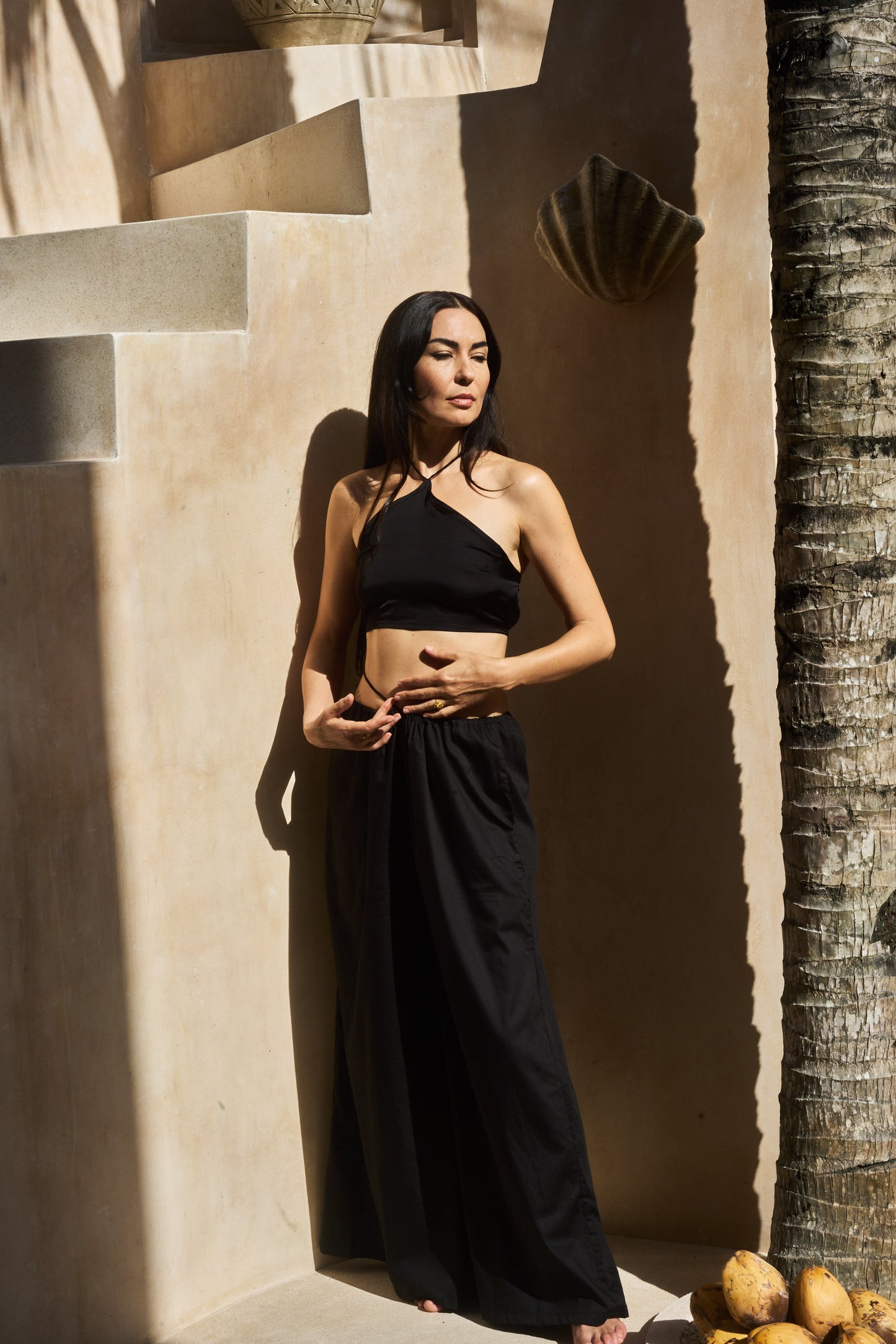 Seraphina Top - Plant Silk - Black Onyx