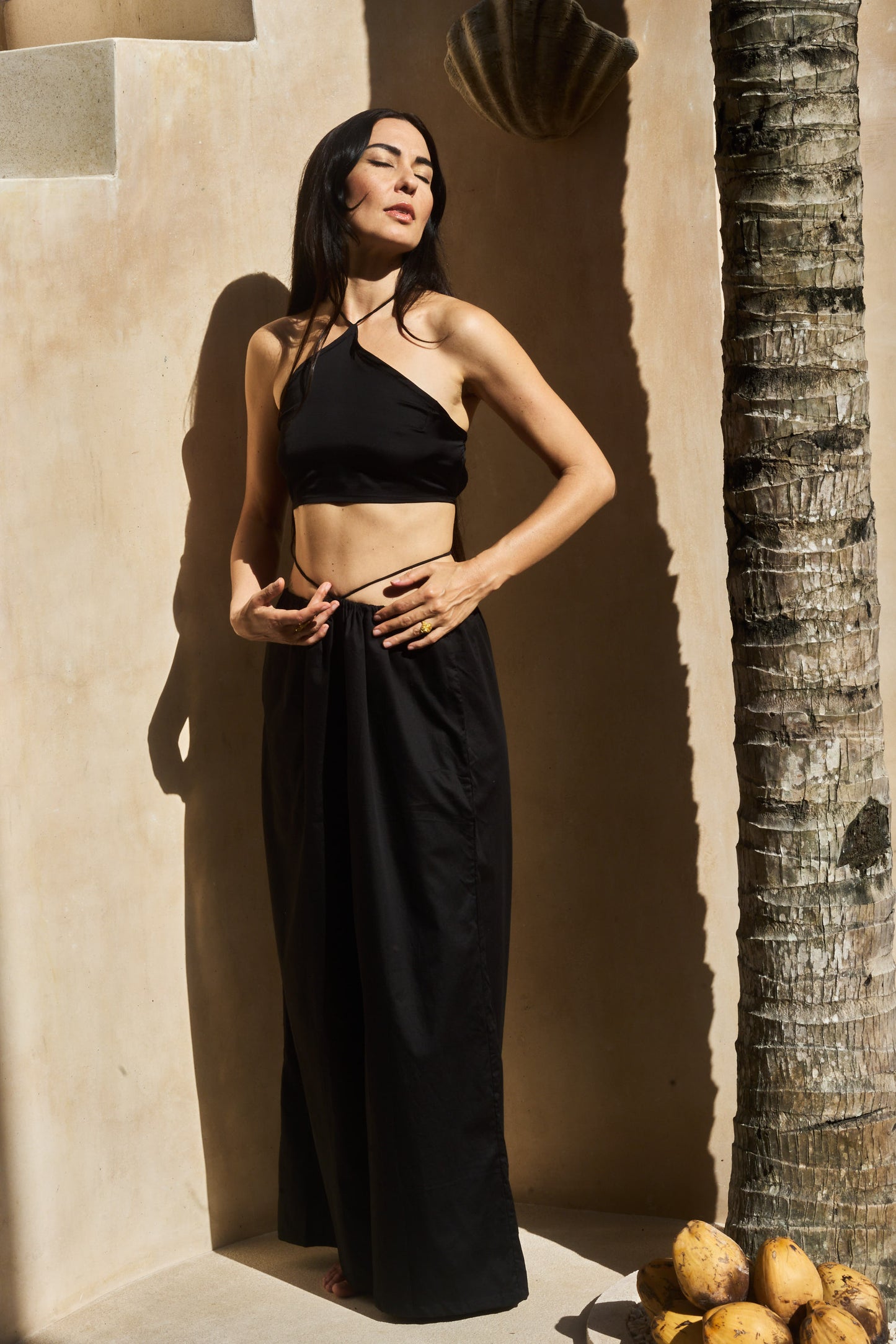 Seraphina Top - Plant Silk - Black Onyx