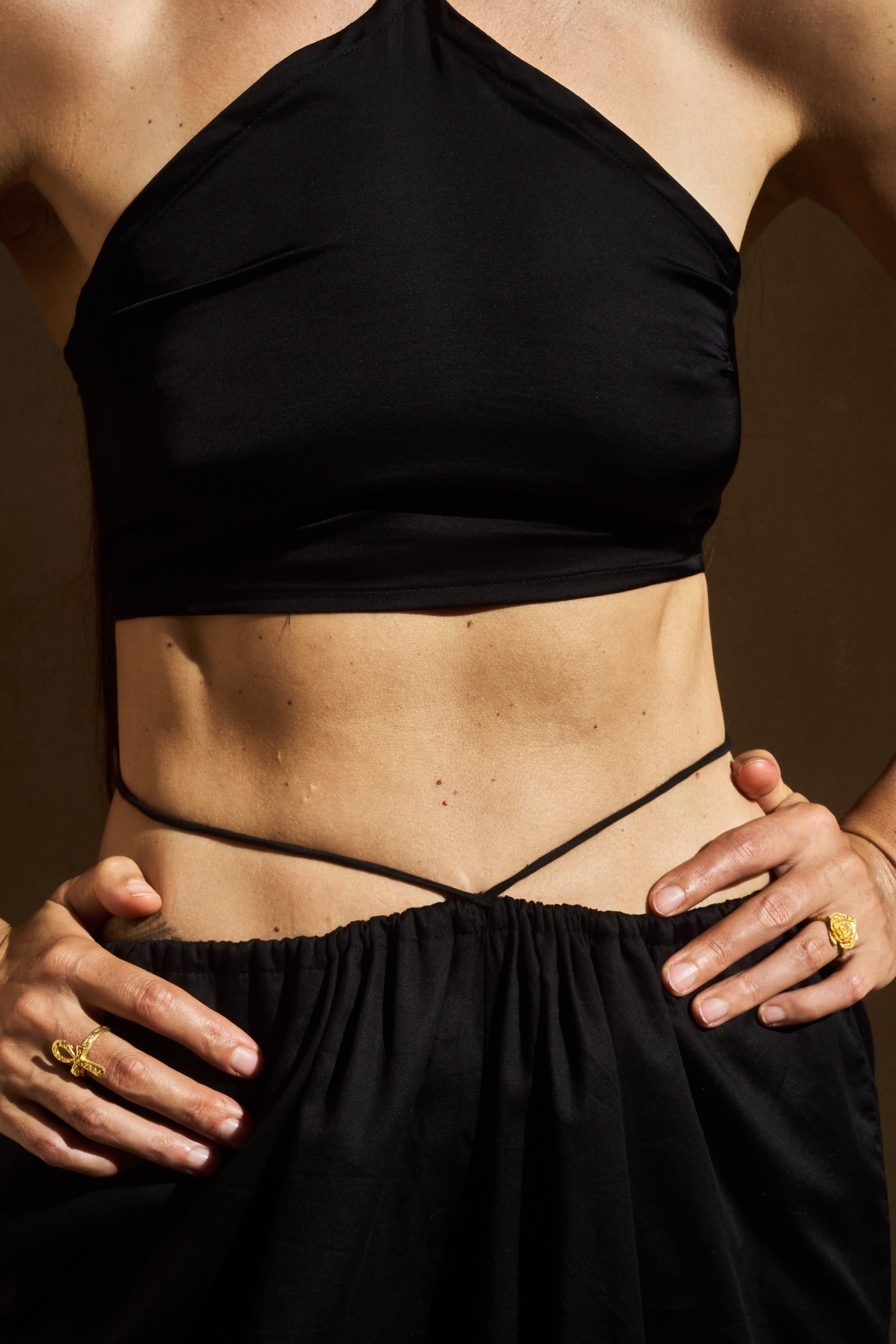 Seraphina Top - Plant Silk - Black Onyx