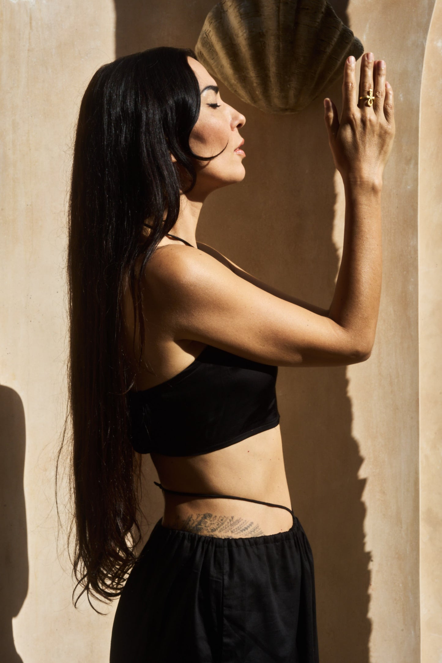 Seraphina Top - Plant Silk - Black Onyx
