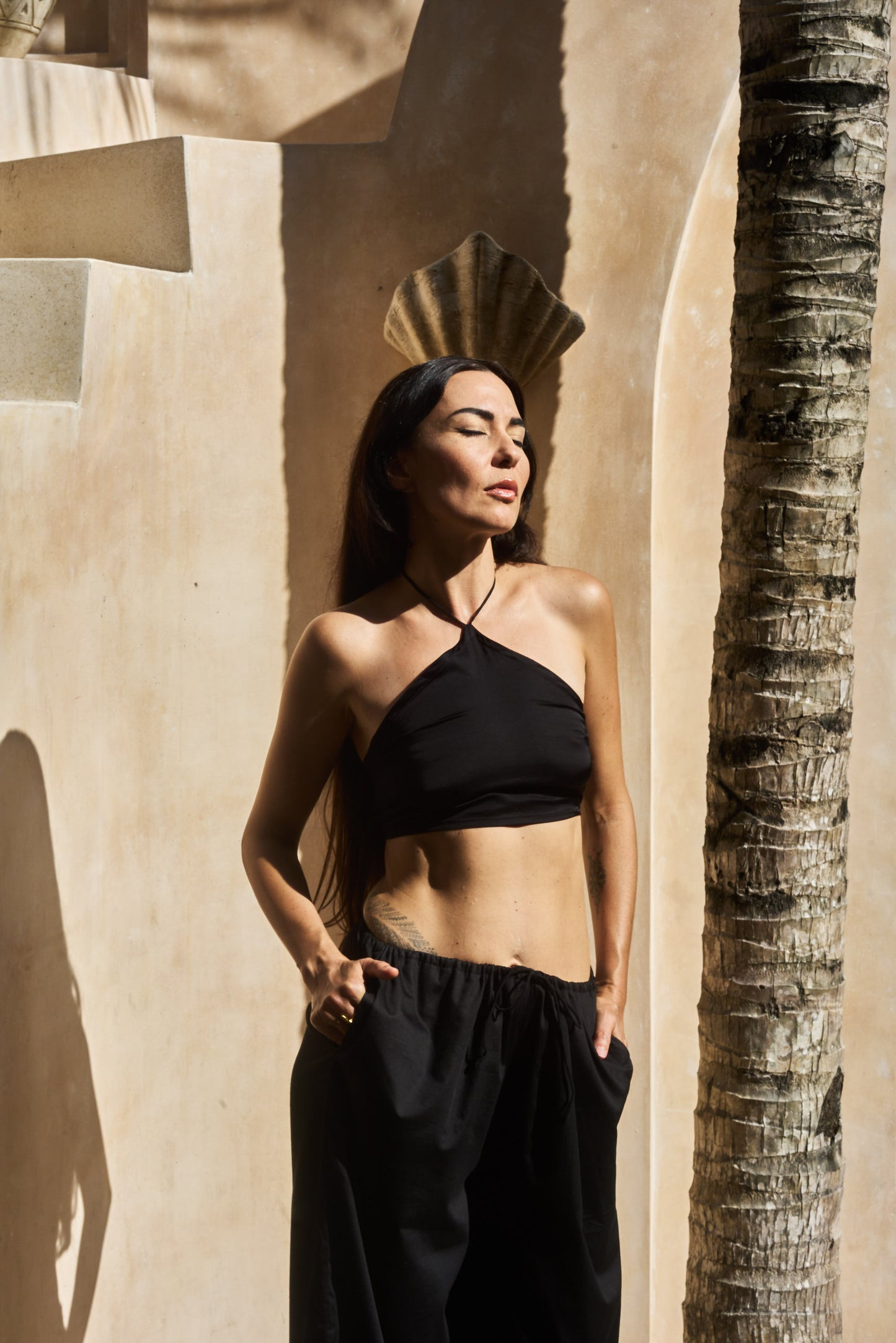 Seraphina Top - Plant Silk - Black Onyx