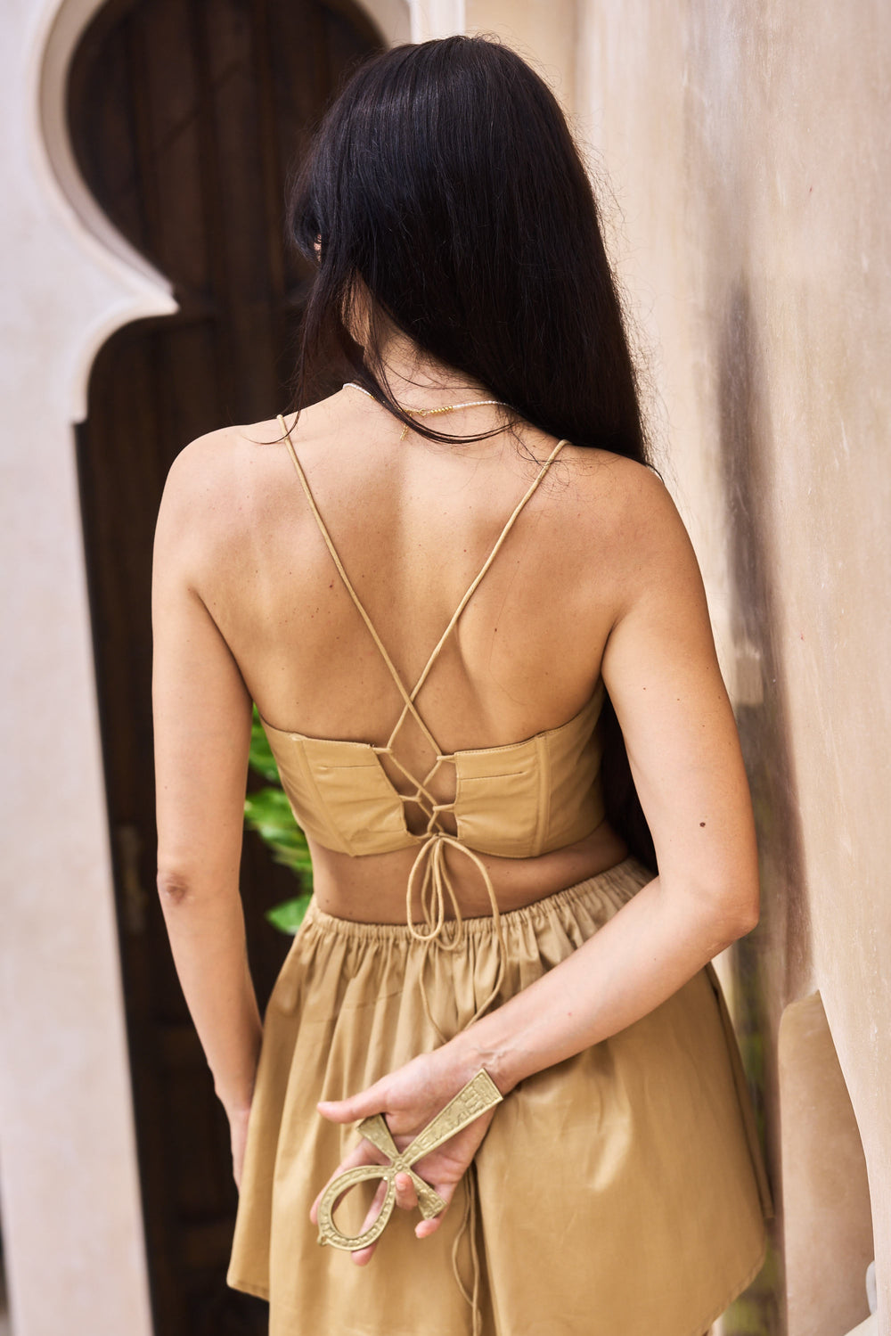 SaRa Corset, Cotton, Temple Gold, view 5