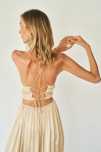 Lotus Top - Silk Viscose - Golden Pearl Tiyara Soul Wear