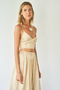 Lotus Top - Silk Viscose - Golden Pearl Tiyara Soul Wear