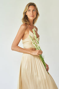 Lotus Top - Silk Viscose - Golden Pearl Tiyara Soul Wear