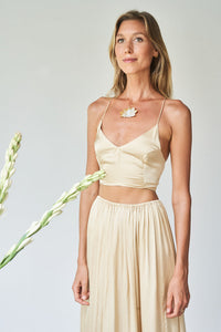 Lotus Top - Silk Viscose - Golden Pearl Tiyara Soul Wear