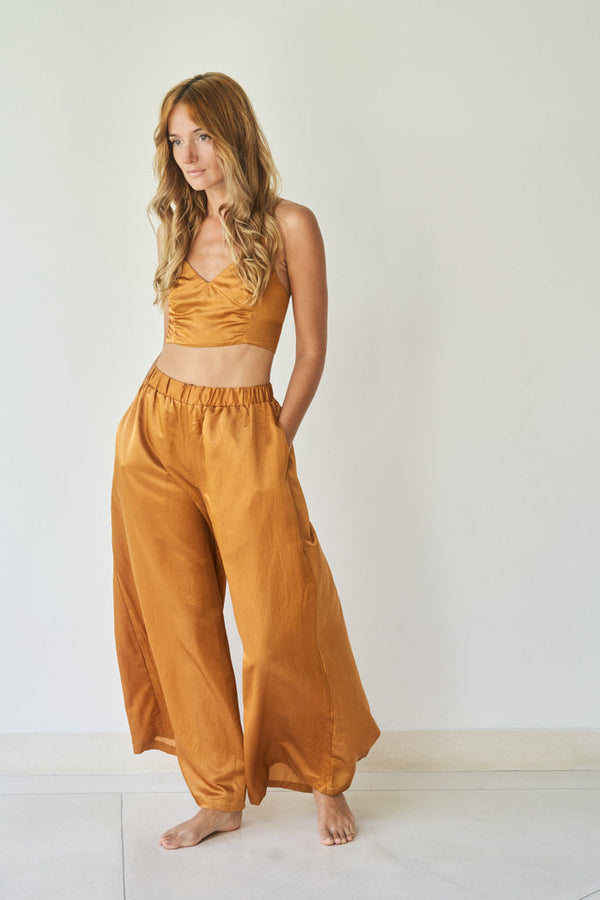 Lee Zhen Pant - Silk Cotton - Copper Tiyara Soul Wear