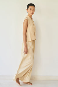 Lin Vest - Silk Viscose - Golden Pearl Tiyara Soul Wear
