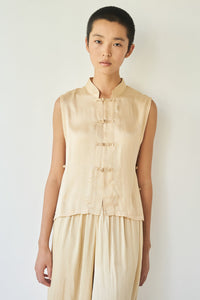 Lin Vest - Silk Viscose - Golden Pearl Tiyara Soul Wear
