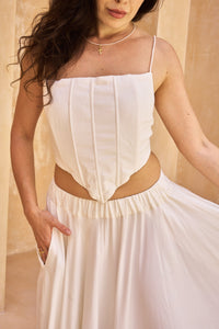 SaRa Corset, Bamboo, Lotus White, view 3