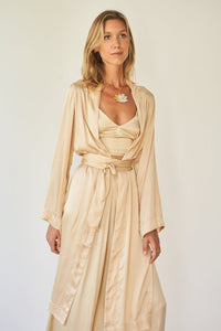 Lotus Kimono - Silk Viscose - Golden Pearl Tiyara Soul Wear