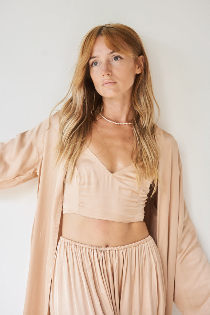 Lotus Top - Silk Viscose - Soft Peony Tiyara Soul Wear