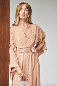 Nuwa Kimono, Tencel, Tan, view 6