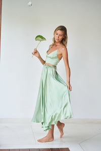 Lotus Top - Silk Viscose - Fresh Sage Tiyara Soul Wear