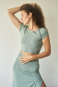 Zenith Top - Plant Viscose - Sage Tiyara Soul Wear
