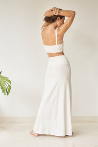 Sia Skirt - Bamboo - Pearl White Tiyara Soul Wear