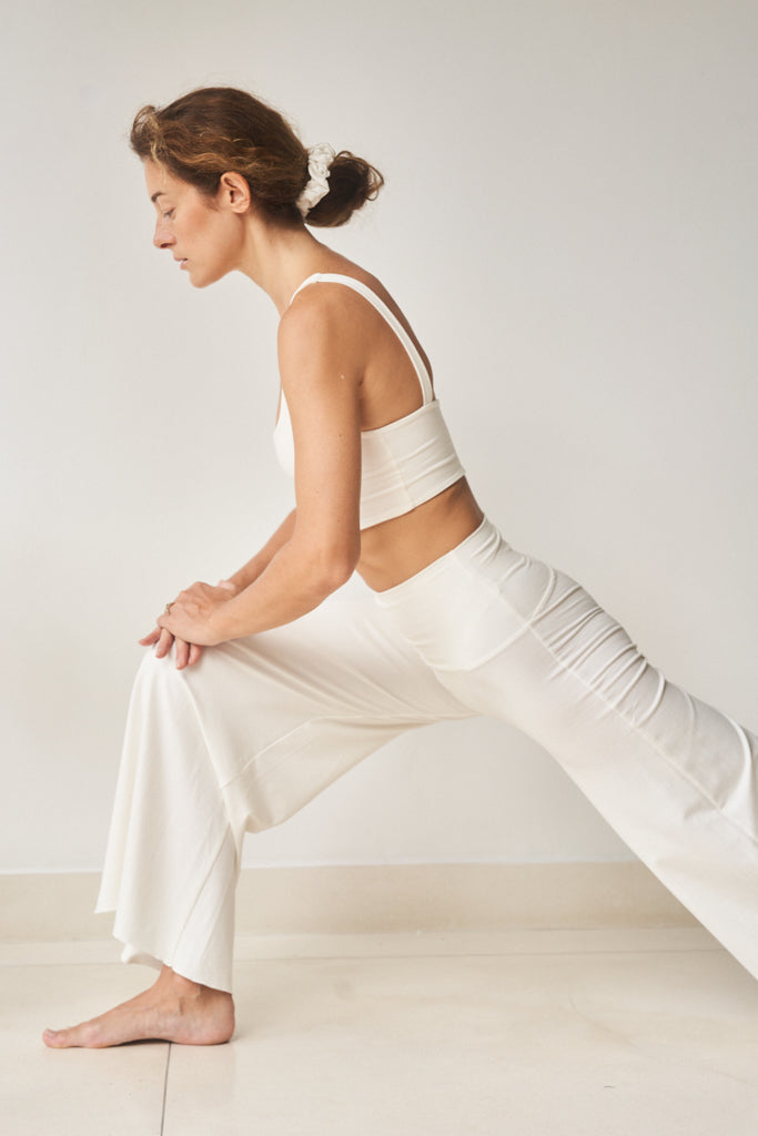 Sia Pant - Bamboo - Pearl White Tiyara Soul Wear