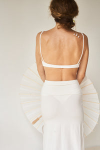 Kaili Skirt - Plant Bamboo - Pearl White Tiyara Soul Wear