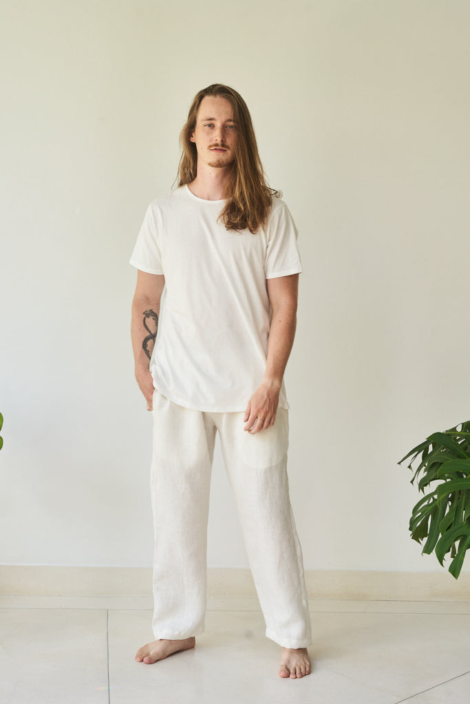 Kai Shirt, Bamboo, Pearl White, view 6