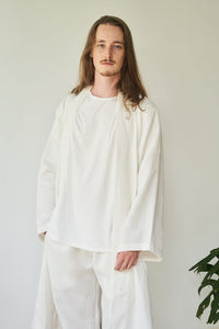 Dao Long Kimono, Hemp, Pearl White, view 8