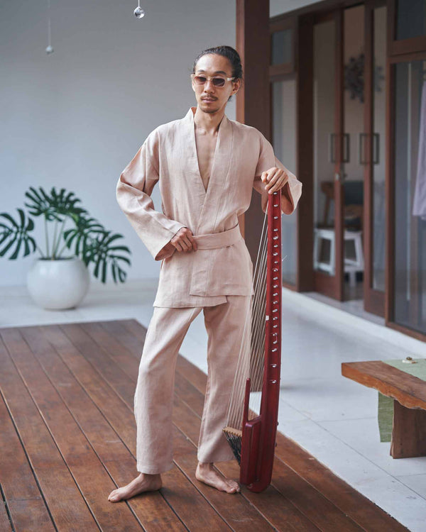 Shen Kimono - Linen - Tan Tiyara Soul Wear