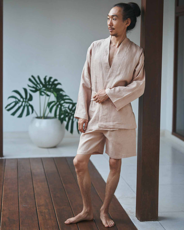 Shen Kimono - Linen - Tan Tiyara Soul Wear