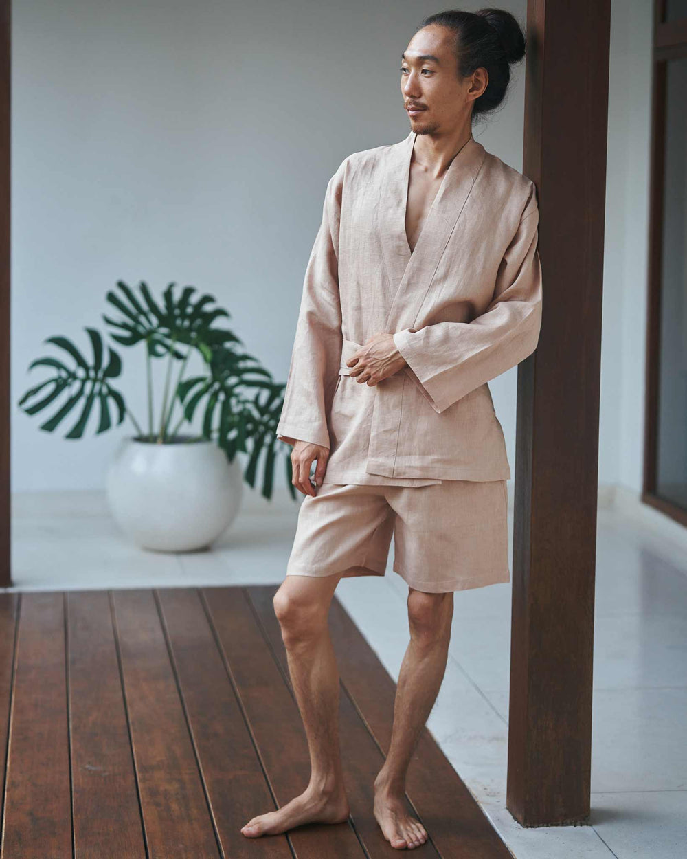 Shen Short, Linen, Tan