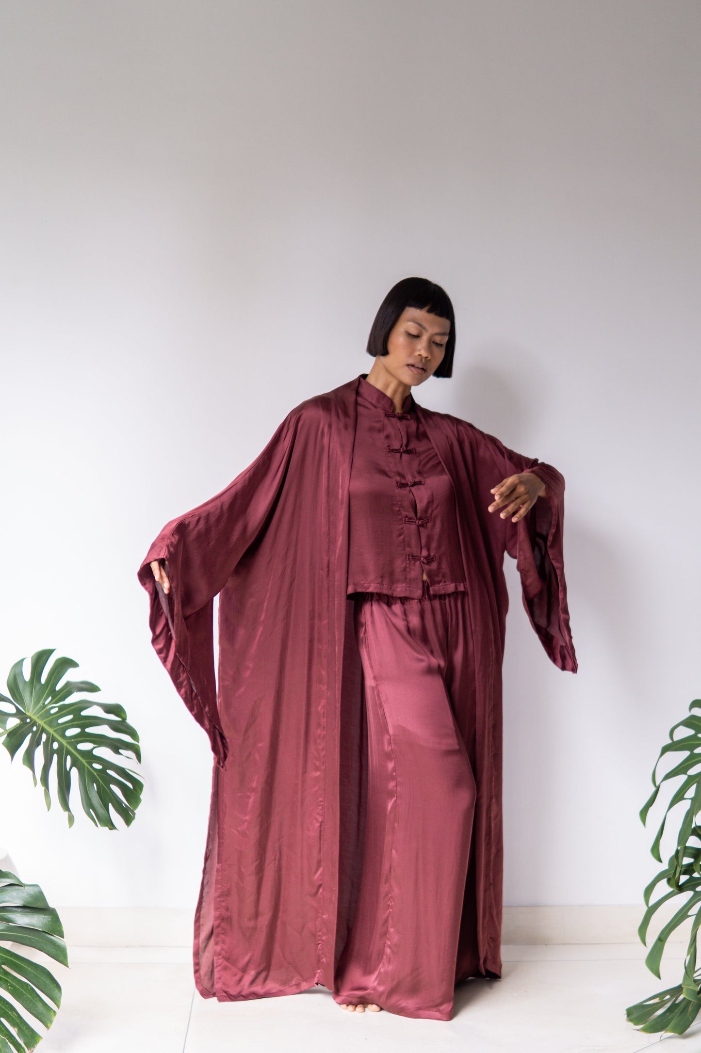 Aset Kimono – Lyocell Silk – Autumn Plum