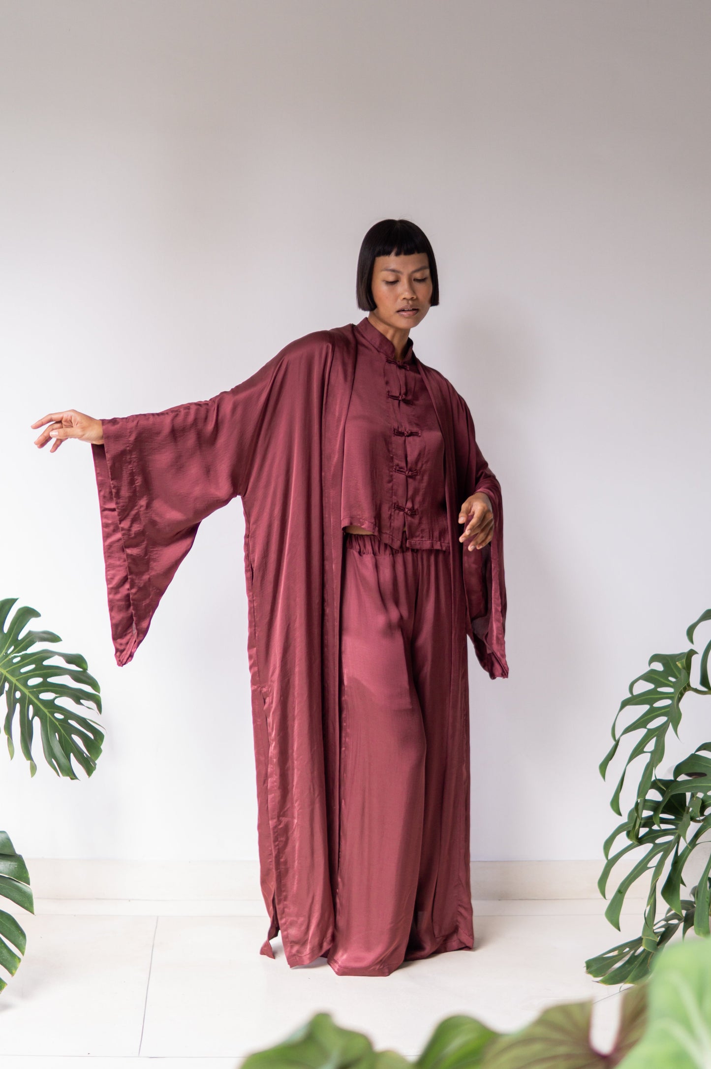 Aset Kimono – Lyocell Silk – Autumn Plum