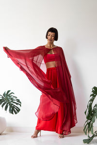 Ting Pants — Lyocell Silk — Peony Red