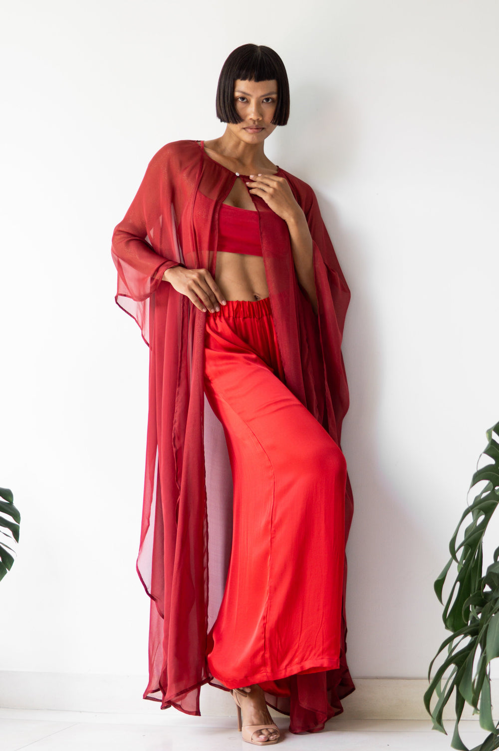 Ting Pants — Lyocell Silk — Peony Red