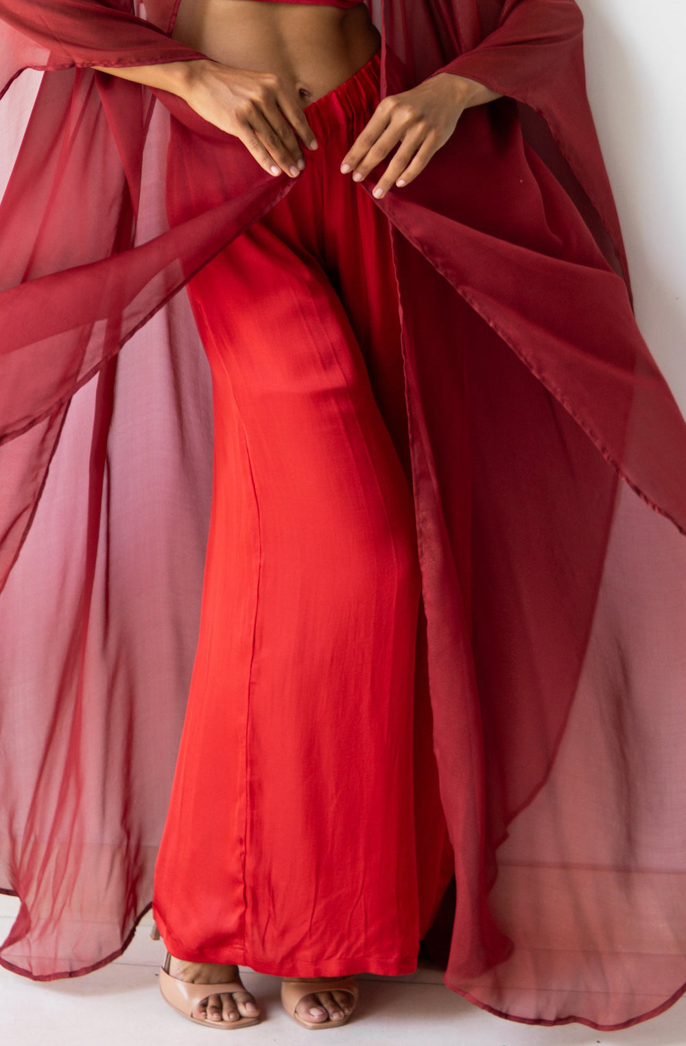 Ting Pants — Lyocell Silk — Peony Red