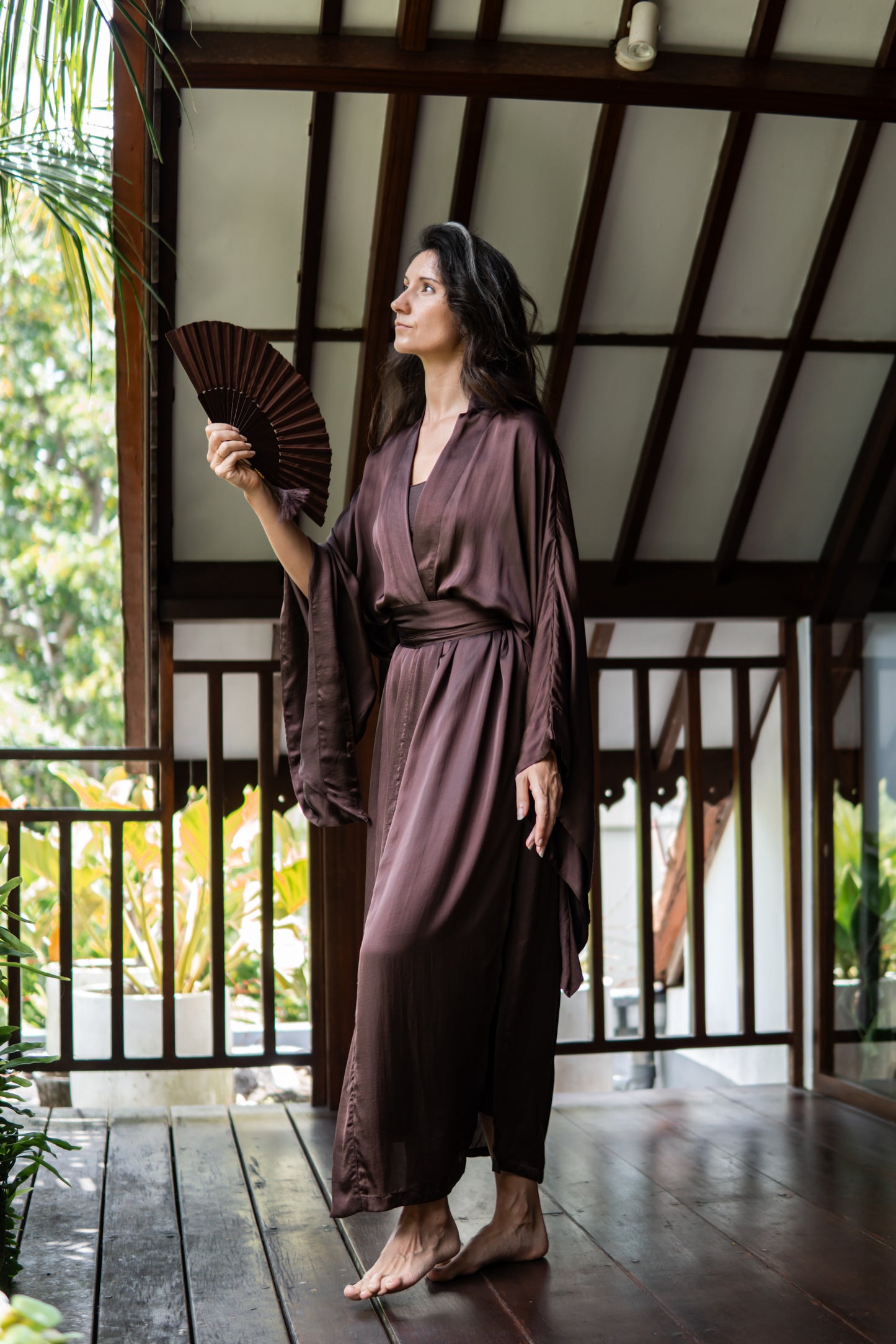 Aset Kimono – Linen Hemp – Dark Chocolate