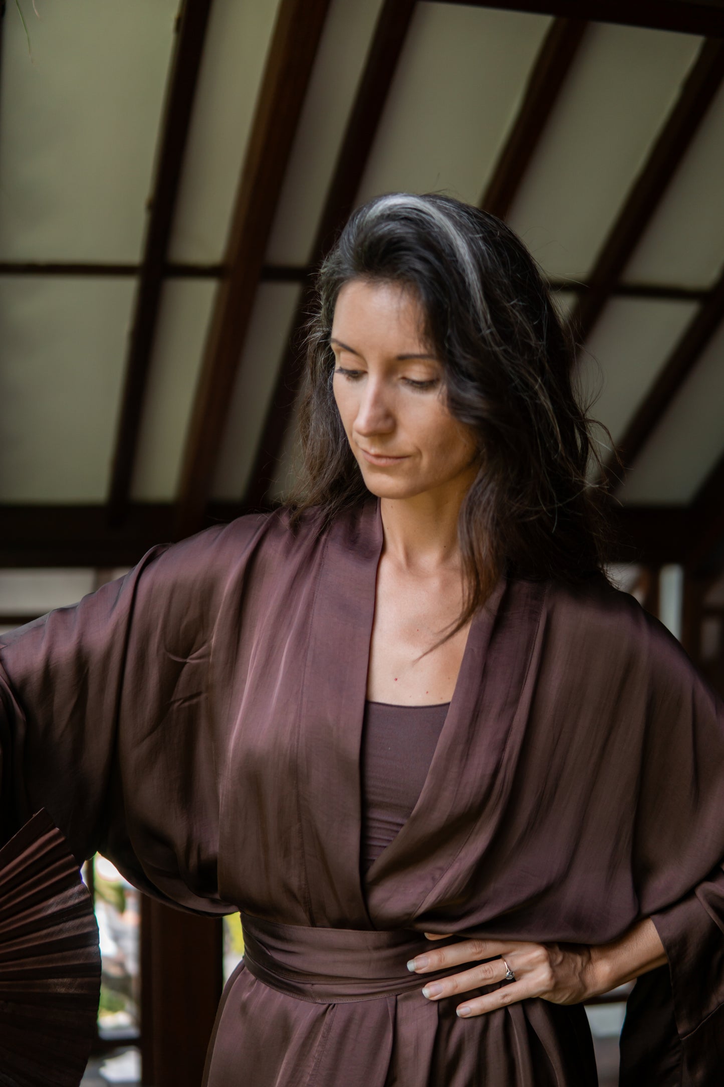 Aset Kimono – Linen Hemp – Dark Chocolate