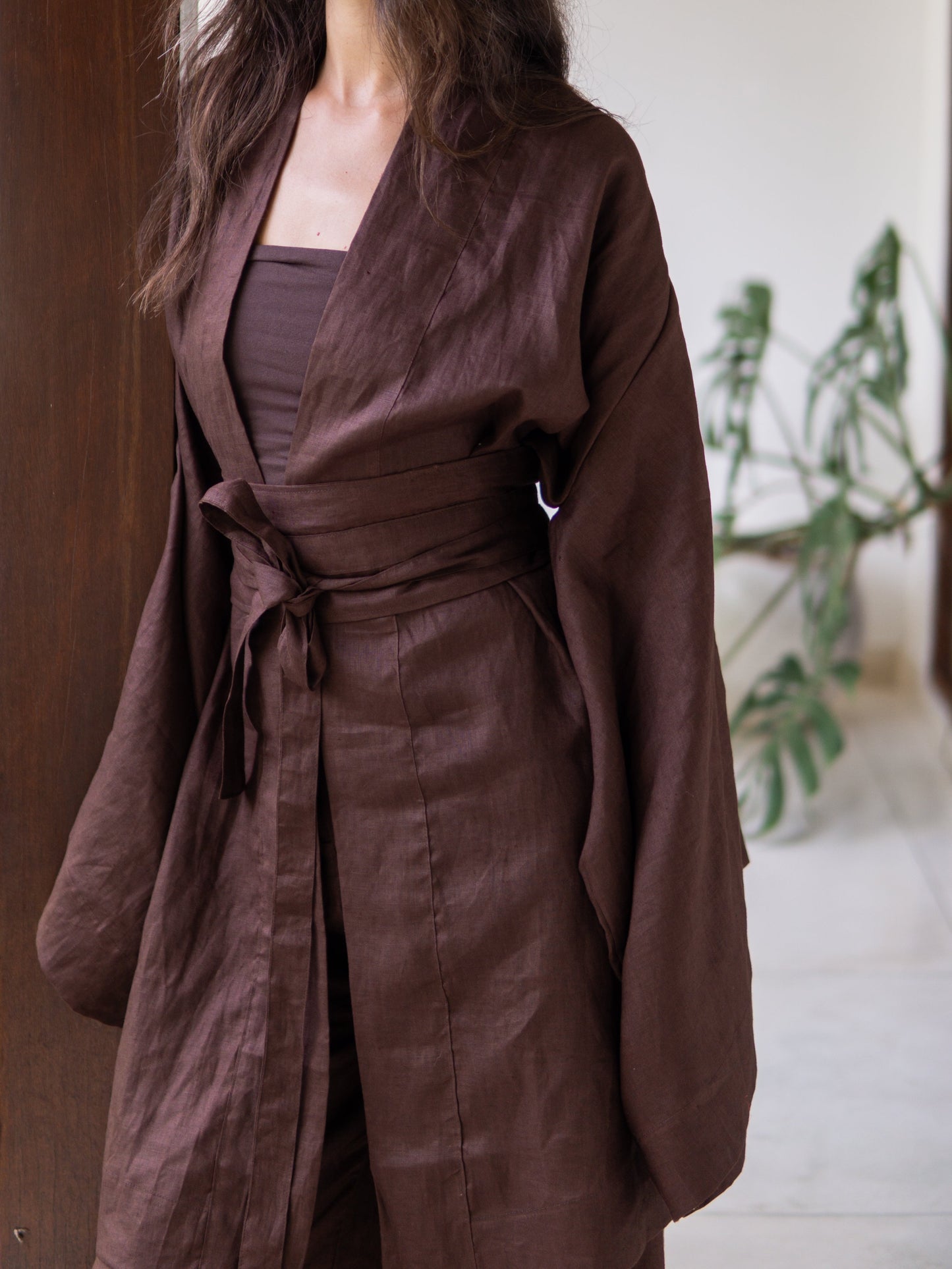 Obi Belt – Linen – Earth Cacao