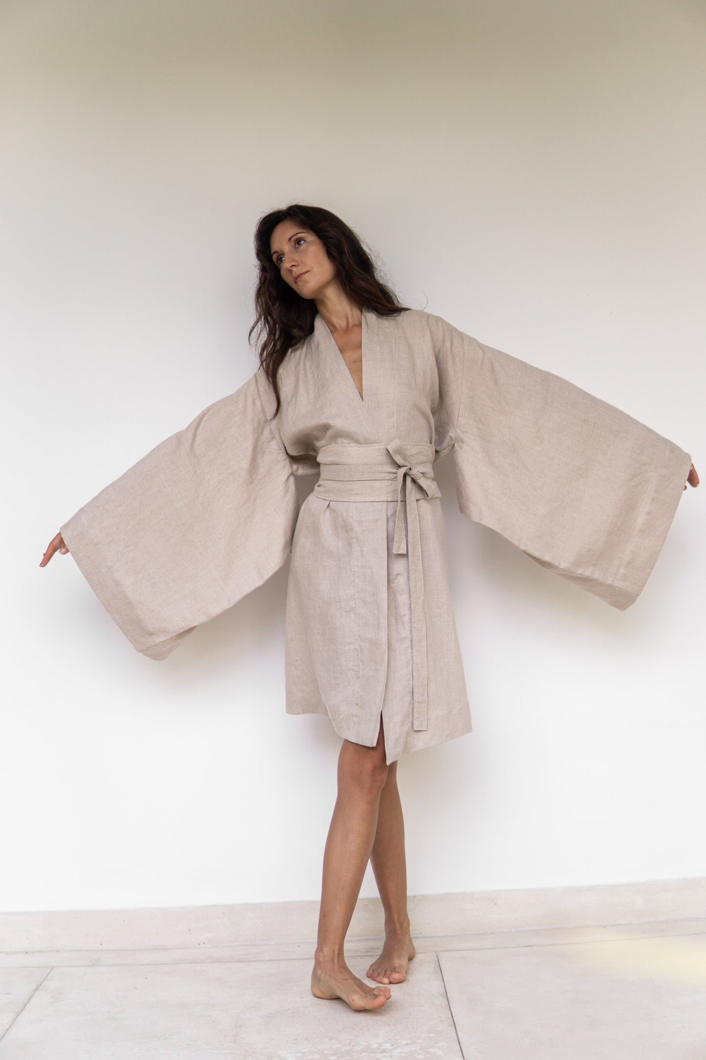 Yori Kimono  – Linen – Natural Linen