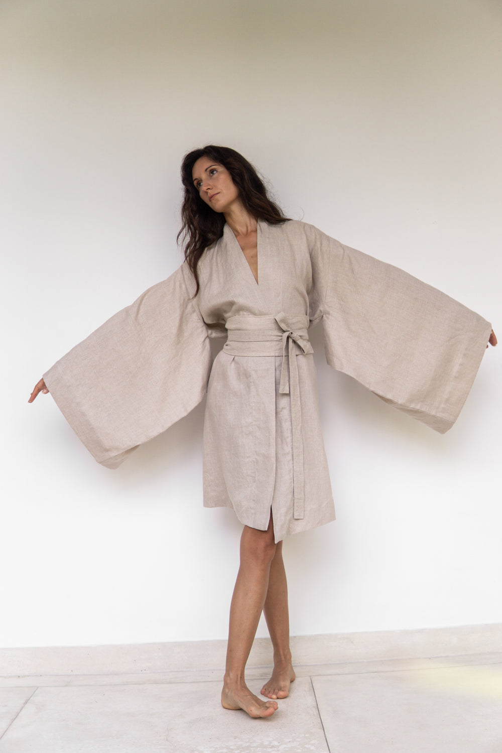 Obi Belt, Linen, Natural Linen, view 3